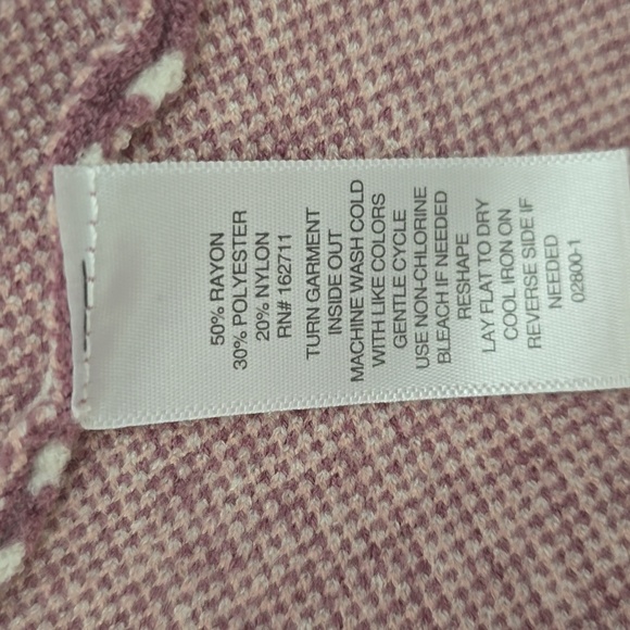 LIZ CLAIBORNE WOMEN'S MULTIPLE MAUVES AND WHITE LONG OPEN CARDIGAN SIZE LARGE - Picture 11 of 16